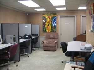 Des Moines LGBT center computer room