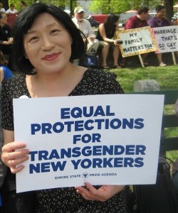 Pauline Park GENDA sign E&J Day 2009 Pauline Park GENDA sign E&J Day 2009